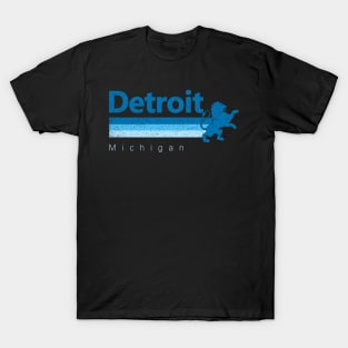 Vintage Detroit Football Retro Michigan At Sunday Gameday T-Shirt